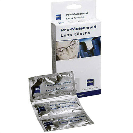 Zeiss Lens Tissues, Pre-moistened Optics Cleaning Cloths, 21 Per Box image