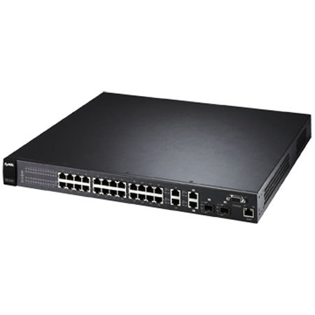 ZyXEL ES3124PWR 24 Port Layer 2 Managed Fast Ethernet Switch with Power Over Ethernet (POE)