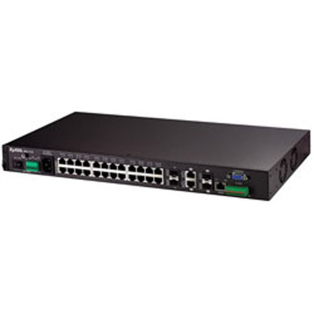 ZyXEL MES3728 24 Port Metro Fast Ethernet Layer 2 Managed Switch with AC/DC Dual-Input Power Source