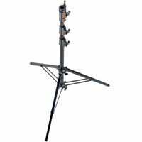 Avenger Alu-Combo 10' Lightstand with Lazy Leg / 5/8" Mounting Stud, Black Aluminum.