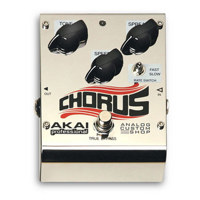 Akai Analog Chorus Effects Pedal - True-Bypass Switching Combined with Adjustable Tone, Speed and Spread Knobs, Heavy Duty Polished Stainless Steel Housing