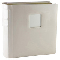 Flora Bella Series, Professional Library Bound Album, Pearl Window Cover with Gold Trimmed Ivory Pages, 18 Page Capacity Holds 36 8x10" Photos.