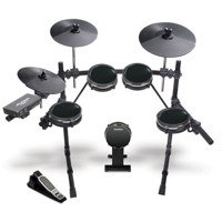 Alesis USB Studio Five Piece Drum Kit, 4 Dual-Zone Drum Pads, Kick and 3 Cymbals