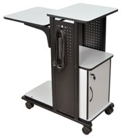 AmpliVox SN3310 Presentation Station with Cabinet, Black / Gray