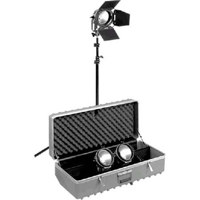 Arri Arrilite 650/3 Compact Kit with 3 650 Watt Open Face Tungsten Flood Lights, Bulbs and Accessories, 1,950 Watts, 220 Volts.