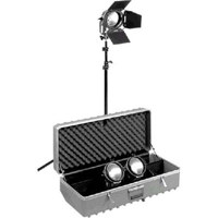 Arri Arrilite 650/3 Compact Kit with 3 650 Watt Open Face Tungsten Flood Lights, Bulbs and Accessories, 1,950 Watts, 120 Volts.
