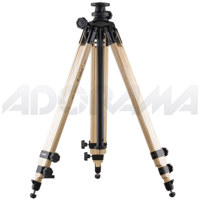 Berlebach 8043 Three-section Wood Tripod Legs with Leveling Ball & Center Column, Height up to 69", Supports 17.6 lbs
