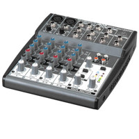 Behringer XENYX 802 Small Format Mixer with XENYX Mic Preamps, 8 Input Channels, 10Hz to 20kHz Frequency Response - Grey