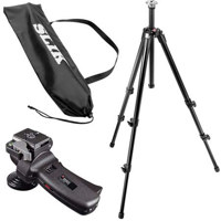 Manfrotto 055XDB Black Tripod Kit with 322RC2 Grip Action Ball Quick Release Head & Tripod Case