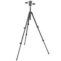 Manfrotto 190XDB 3 Section Black Aluminum Tripod with 804RC2 3-Way Pan/Tilt Head, Maximum Height 62", Supports 8 lbs.