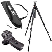 Manfrotto 190XPROB Black Tripod Kit with 322RC2 Grip Action Ball Quick Release Head & Tripod Case
