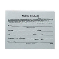 Model Release Cards 3&quot; x 5&quot;. 25 Cards image