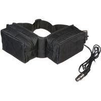 Bescor 12v 14.4 amp Four Pouch Battery Belt and ATM Charger with 1 Cigarette & 1 XLR Power Connection.