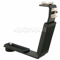 Bescor VB-50 Universal Shoe Mount Light Bracket, Attaches to Bottom Screw Mount on the Camcorder, Top & Side Shoe Mounts for Versatility.