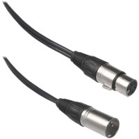 Bescor XLR-5MF, 4-Pin Male to 4-Pin Female XLR Extension Cable, 5' Long. image