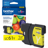 Brother LC61Y Innobella Standard Yield Yellow Color Ink Cartridge (Approximatly 325 Pages)