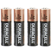 Duracell AA Battery, 1.5 volt Alkaline, Pack of 4