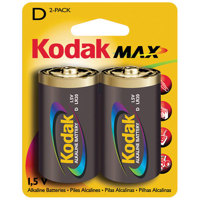 Kodak Max D Batteries, 1.5 volt Alkaline, Pack of Two, KD2. Will work on Apple I-Pod Hi-Fi System.