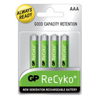 4-pack GP Recyko Ni-MH Pre-Charged Rechargable Batteries: AAA $5.99