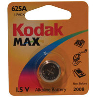 Kodak Max PX625 Button Battery, 1.5 volt Alkaline.