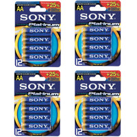 48-Pack Sony Stamina Platinum Alkaline AA Batteries $9.99