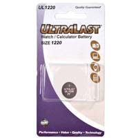 UltraLast 3v Lithium Replacement Battery for CR1220, DL1220B, ECR1220BP &amp; 5012LC Batteries image