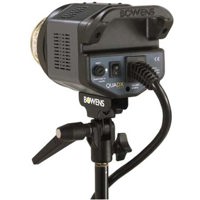 Bowens QuadX 3000 Watt Second Fan Cooled Flash Head, with 300 Watt, 117 Volt 2 Pin Modeling Light