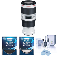 Canon EF 70-200mm f/4L IS II USM Lens, Bundle with Hoya 77mm UV and CPL Filters
