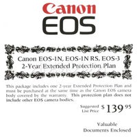 Canon 2 Year Extended Service Warranty For EOS 3 image