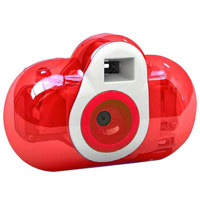 Cobra Digital DC150 Squeezable Soft Body Camera, 1.3 Megapixel Color CMOS Sensor, Red