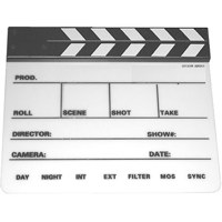 Cavision Professional Production Slate with Grey Scale Magnetized Clapper Sticks &amp; Acrylic Writing Surface. image