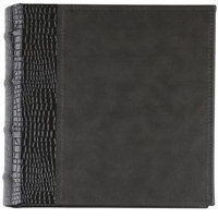 C.R. Gibson Heritage Series, Bound Photo Journal Album, Holds 200 4 x 6 Photos 2-Up, Color: Onyx