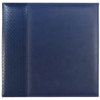 C.R. Gibson Heritage Series, Post Bound Photo Album with Soft Leatherlike Construction &amp; Basket Weave Accents, Midnight, with Eight 10" x 12" Magnetic Pages image