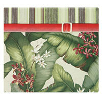 C.R. Gibson Tropica, Post Bound Deluxe Brag Photo Album with Embossed Metallic Leatherlike Spine, Buckle &amp; Ribbon Accents, 20 Pages Holds 40 5" x 7" Photos, 1 Per Side. image