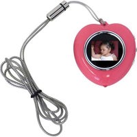 CTA Digital Heart Shape Digital Photo Frame Necklace (Pink) image