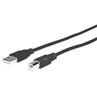 Comprehensive Video Group HR Series Premium USB 2.0 A to B Cable, 25', Black Matte. image