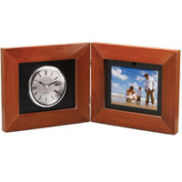 Coby DP-5588 5.6" Deluxe Digital Photo Frame with MP3 Player &amp; Clock, Maplewood Frame image