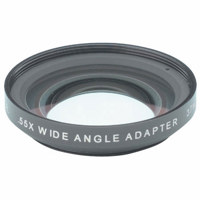 Century Optics .55x Wide Angle Converter for Digital Video Cameras with 37mm Lens Front Diameter, with 27, 30 & 30.5mm Rings