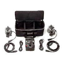 Dynalite M112Ve-PS Strobe Outfit with M1000Er Power Pack, Two 2040 Heads, Power &amp; Sync Cords, Tenba Carry Case image