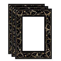Collector's Gallery Tinted Embossed Graduation Photo Greeting Cards for Your 3.5" x 5" or 4x6" Picture, Pack of Three Cards.
