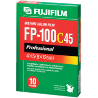 Fujifilm FP-100C Instant Color Print Film, ISO 100, 4"x5", Pack of Ten (10)