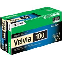 Fujifilm Fujichrome Velvia RVP 100 Color Slide Film, ISO 100, 120 Size, 5 Pack, Transparency,