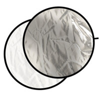 Flashpoint 32" Circular Collapsible Disc Reflector, Silver / White