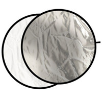 Flashpoint 42" Circular Collapsible Disc Reflector, Silver / White