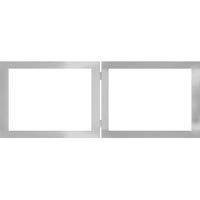 Dennis Daniels Aluminum Double Horizontal Frame for Two 5" x 7" Photographs, Color: Silver. image