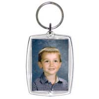 Cottage Mills Photo Keychain 1-1/4" x 1-3/4", Holds 2 Photos. image