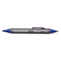 Itoya DH-30 Doubleheader Permanent Ink Marker Pen, Bullet-tip & Finepoint, Blue Ink Both Ends.