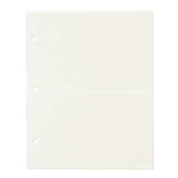 Gallery Leather 3 Ring Gallery Album Refills, for 3" x 5", 4x6" or 4" x 7" Two Photos per Side, 10 Per Pack
