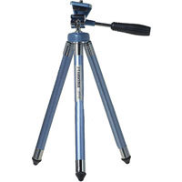 Hakuba Compact 8-section Tripod with 3-way Panhead, Max: Height 40.2", Blue with Case image