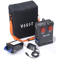 Hensel Visit MPG 1500 Mobile Power Generator Kit, (115 volts) with Battery, AC Charger, Extra Lead Acid Battery in Drawer, & Soft Case